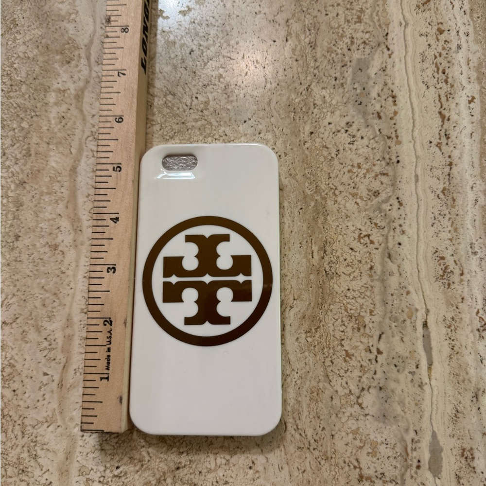 Tory Burch White and Brown iPhone Case Sleek Design